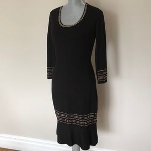 Tommy Hilfiger black dress with studded design.
